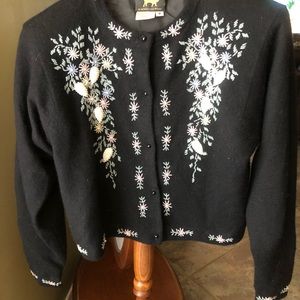 Vintage I Did It sweater with beautiful beading